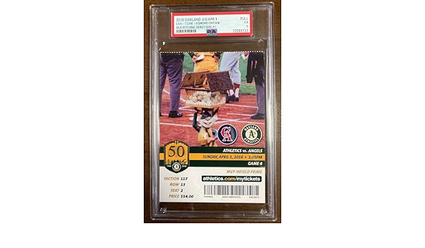 大谷翔平/メジャー初登板(初勝利) の観戦チケット(PSA鑑定済)